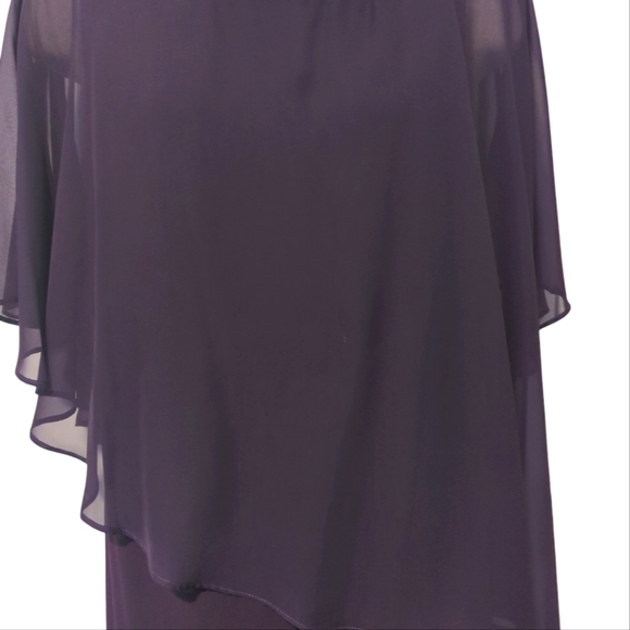 Karen Stevens Purple Formal Dress Slimming Sheer Overlay Size 18W-489 - Picture 2 of 9